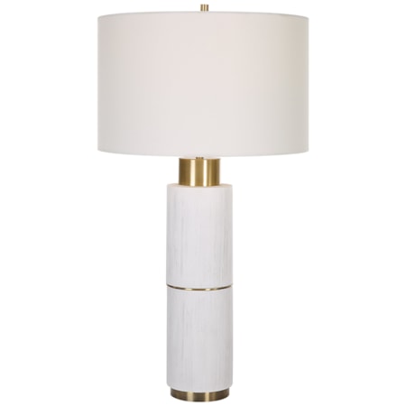 Ruse Whitewashed Table Lamp