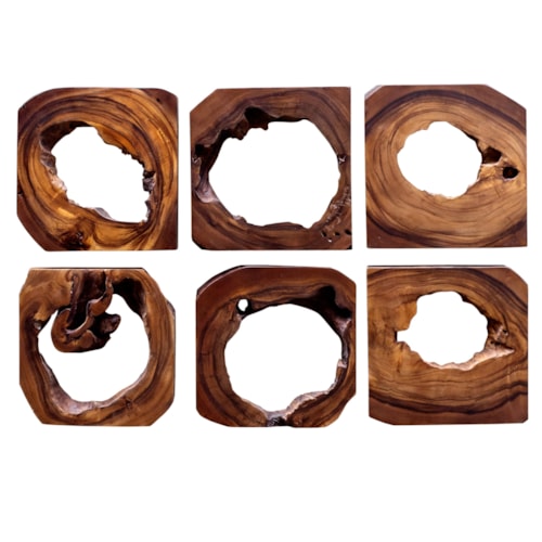 Adlai Wood Wall Art, Set of 6