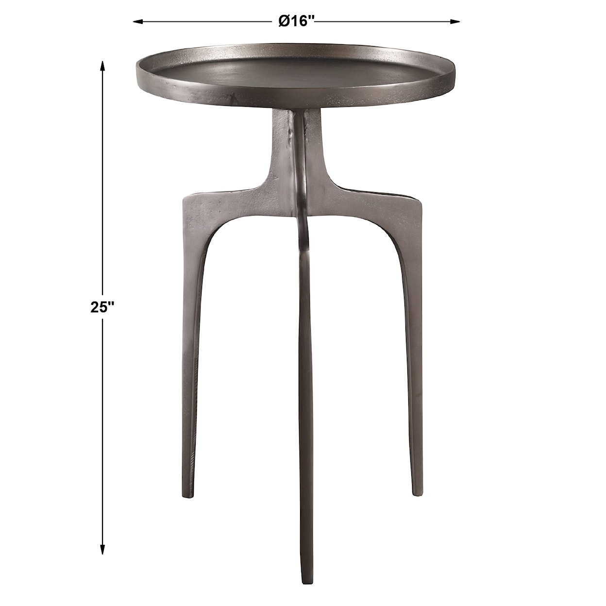 Uttermost Accent Furniture - Occasional Tables Kenna Nickel Accent Table