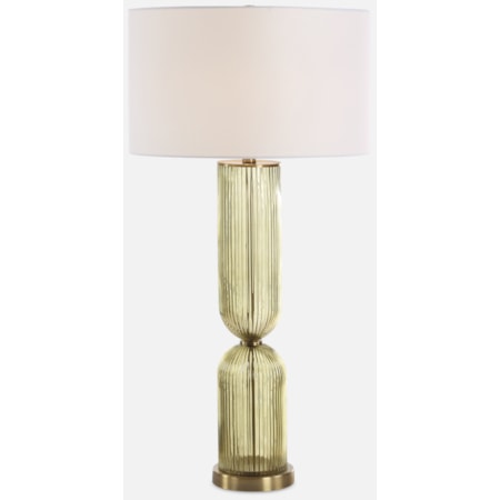 Mirah Olive Glass Table Lamp