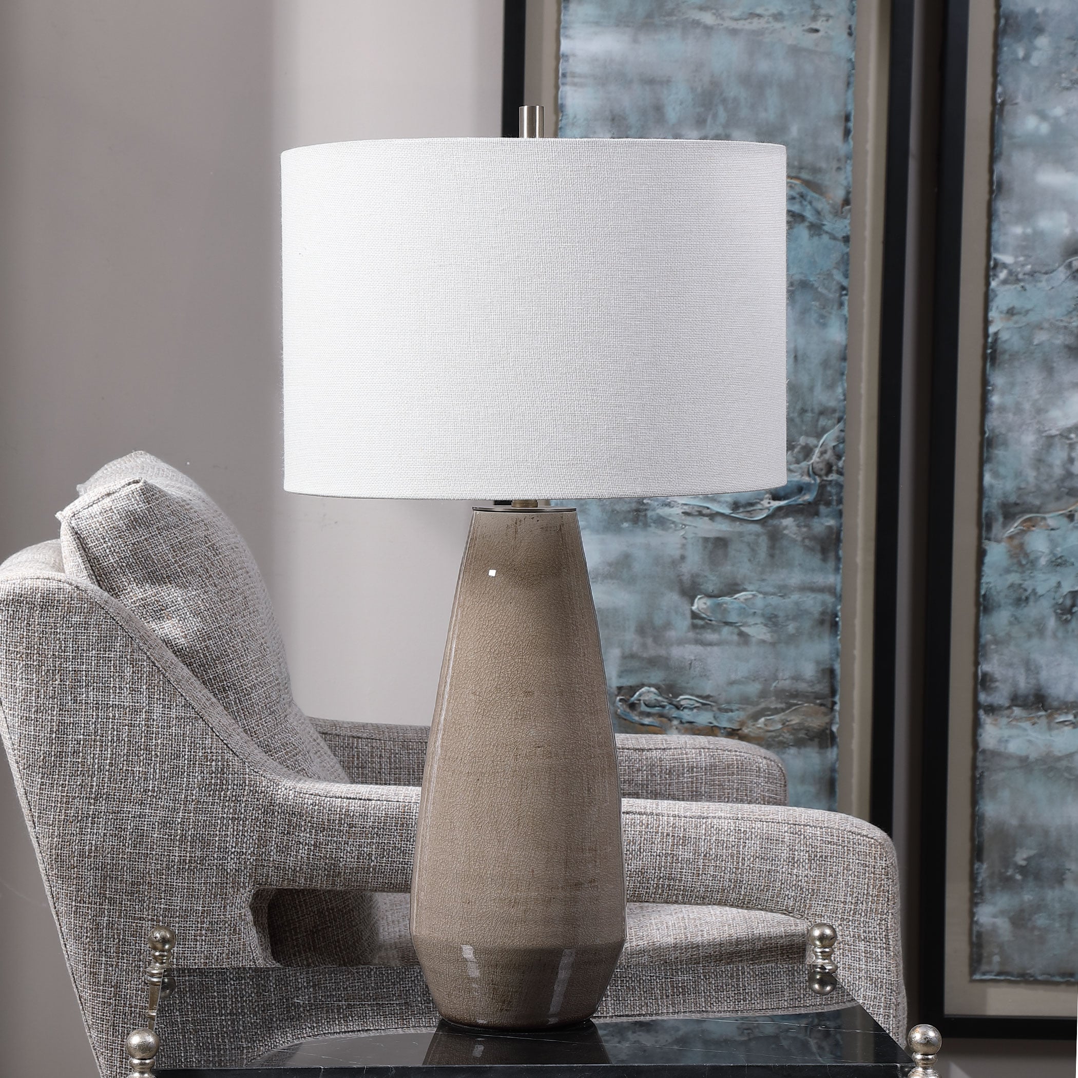 Taupe-Gray Table Lamp