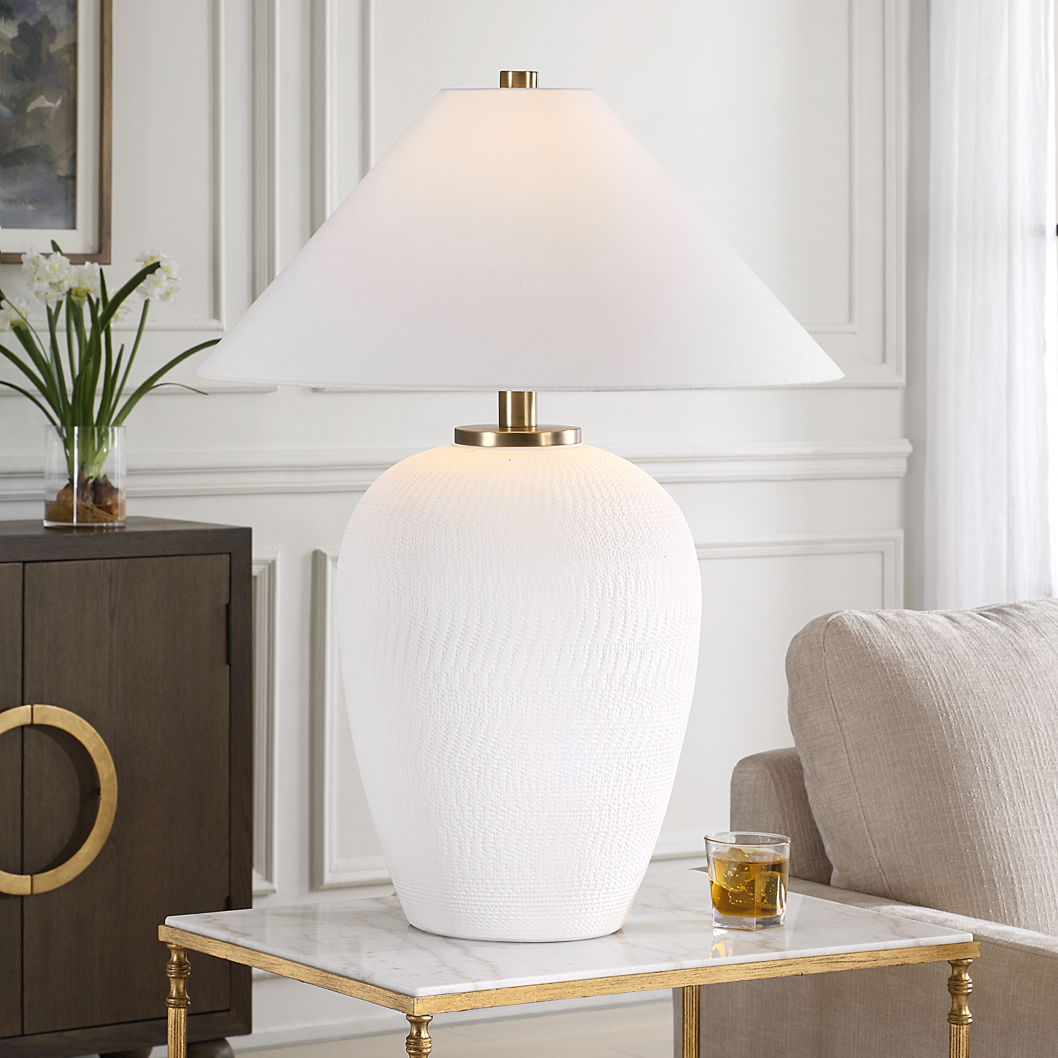 Uttermost Merriton Merriton Matt White Table Lamp