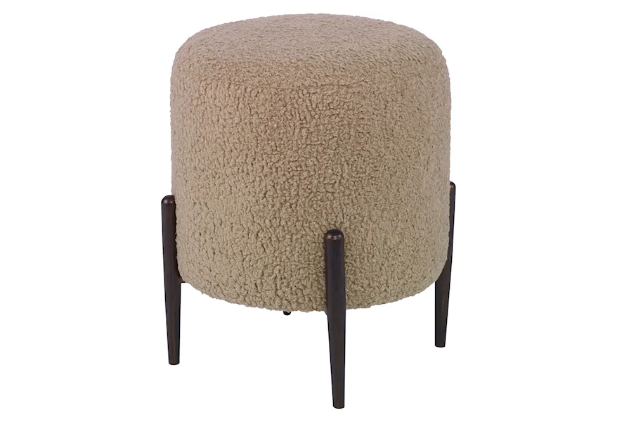 Arles Latte Shearling Ottoman by Uttermost at Wayside Furniture & Mattress