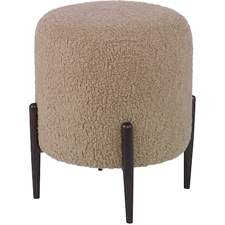 Latte Shearling Ottoman