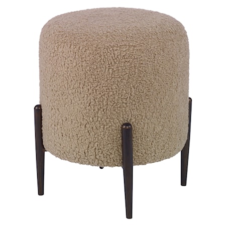 Latte Shearling Ottoman