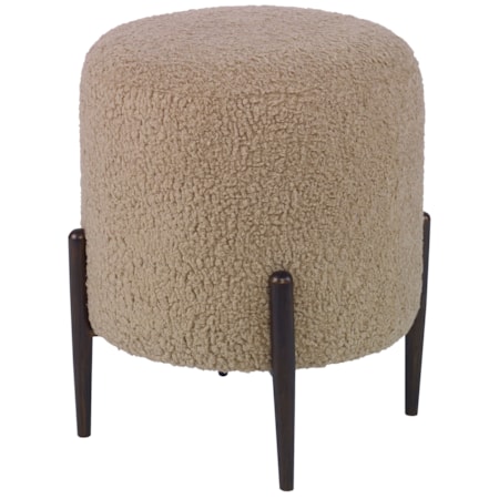 Latte Shearling Ottoman