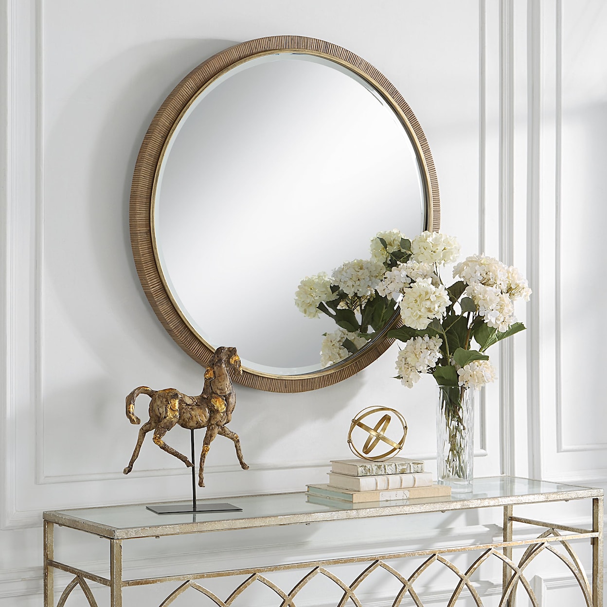 Uttermost Paradise Paradise Round Rattan Mirror