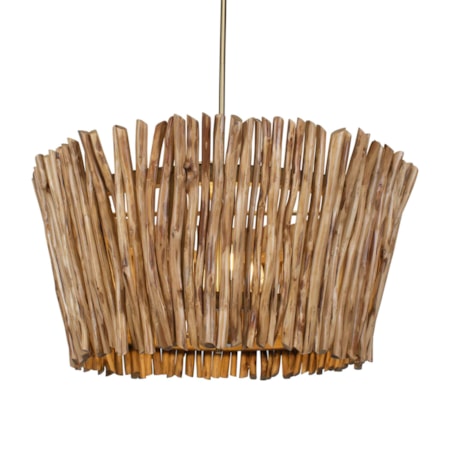 Rhea 4 Light Wood Branch Chandelier
