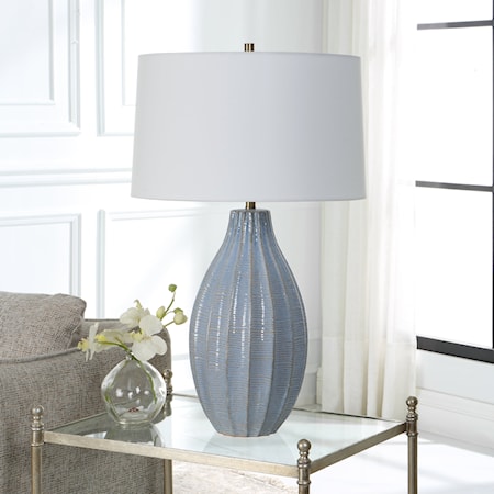 Blue Glaze Table Lamp