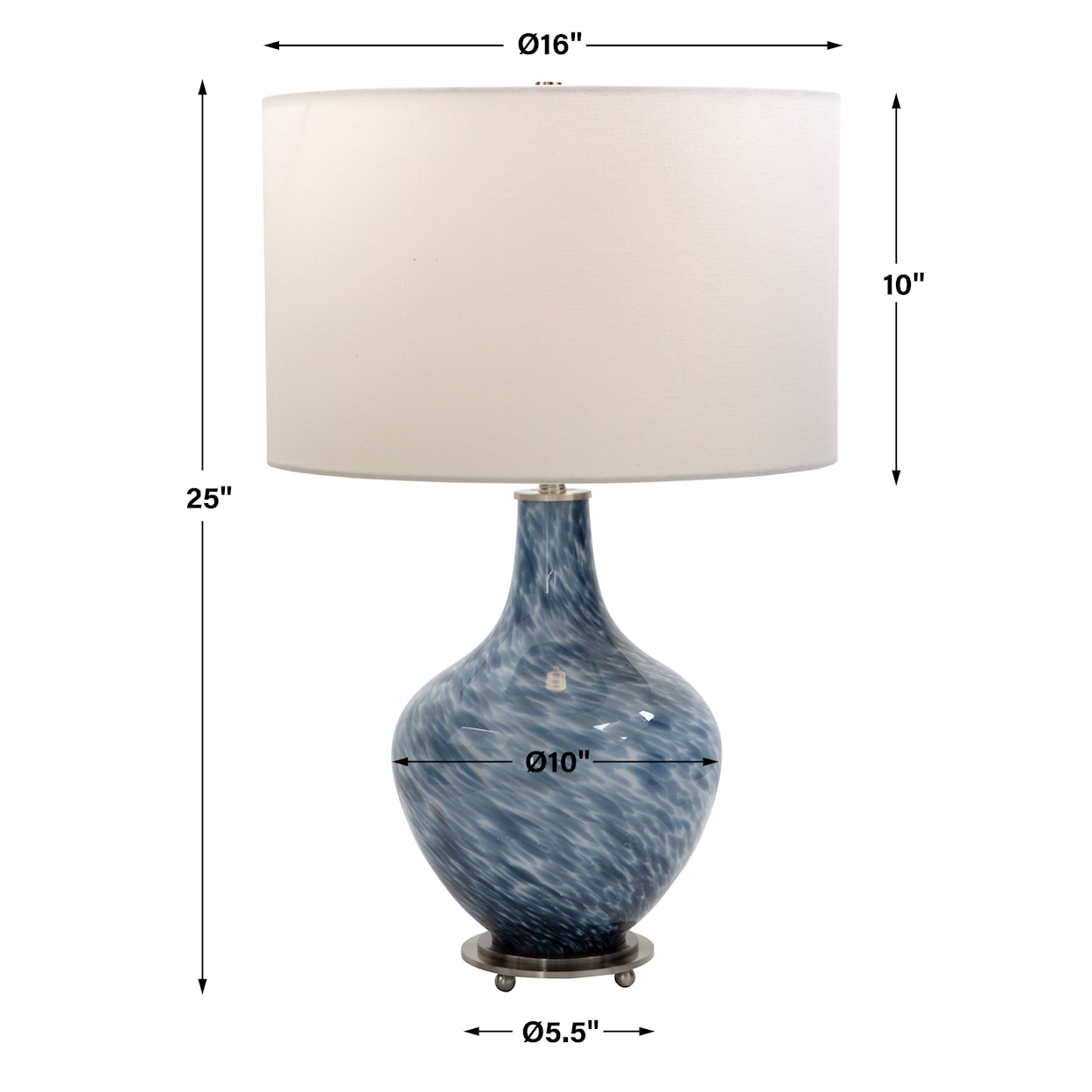 Uttermost Cove Cove Cobalt Blue Table Lamp