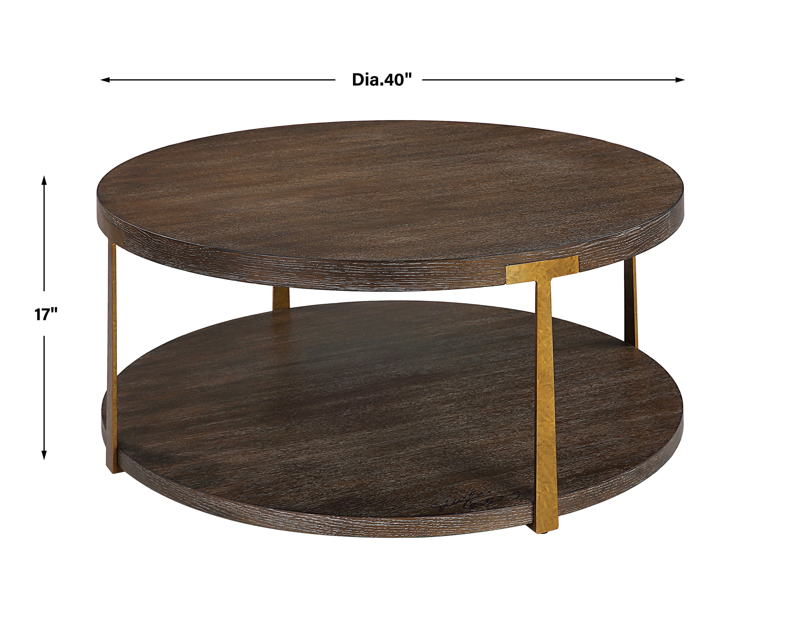 Uttermost Palisade Palisade Round Wood Coffee Table