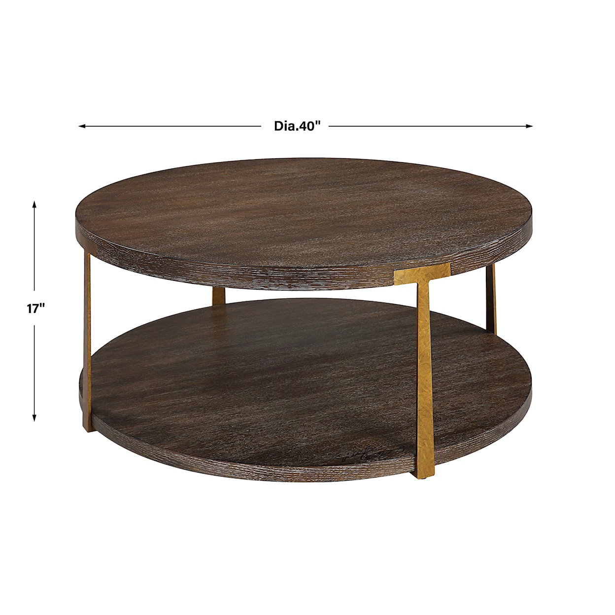 Uttermost Palisade Palisade Round Wood Coffee Table