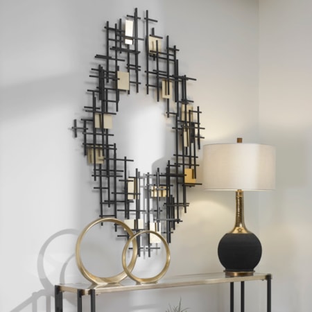 Reflection Metal Grid Wall Decor S/2