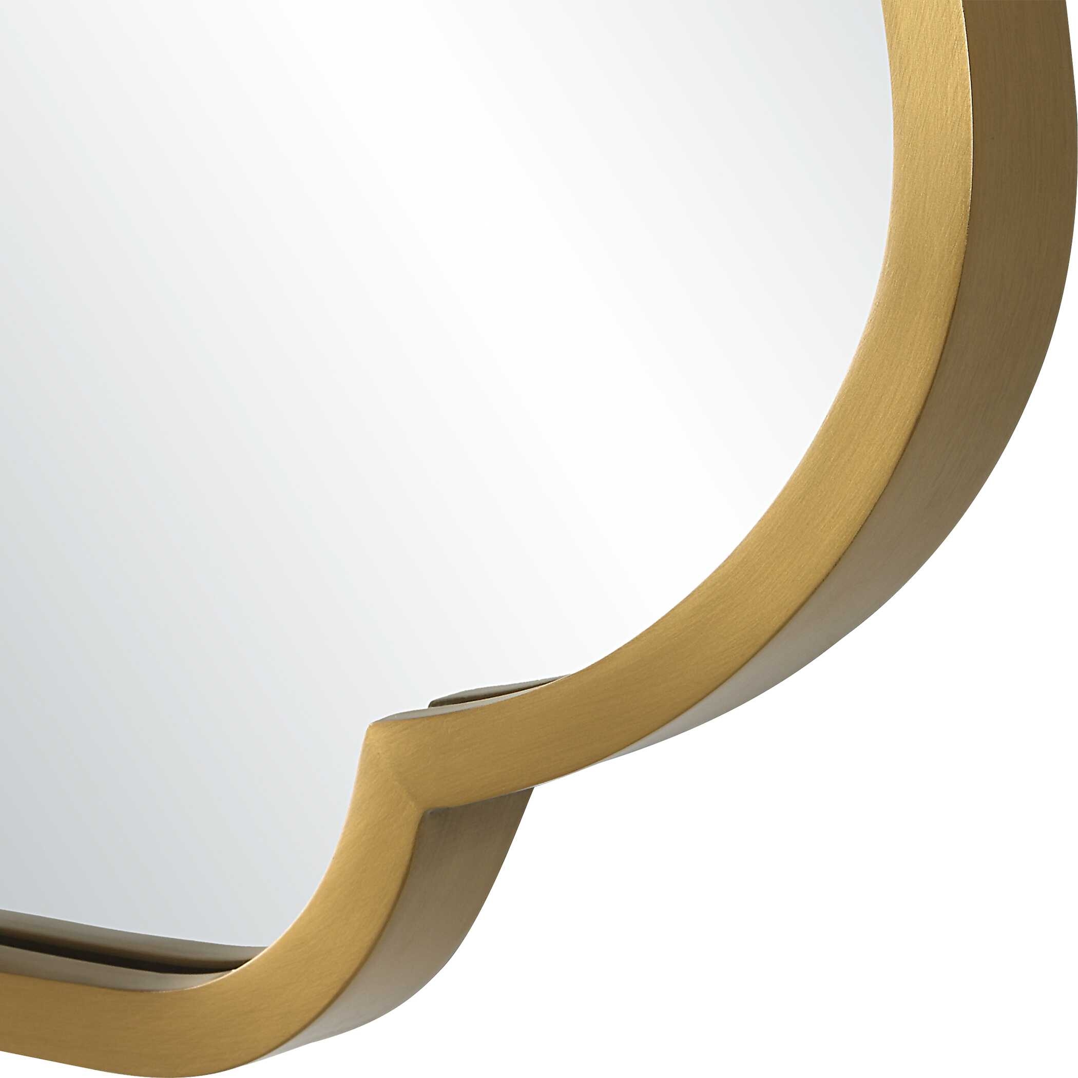 Athena Brushed Brass Mirror