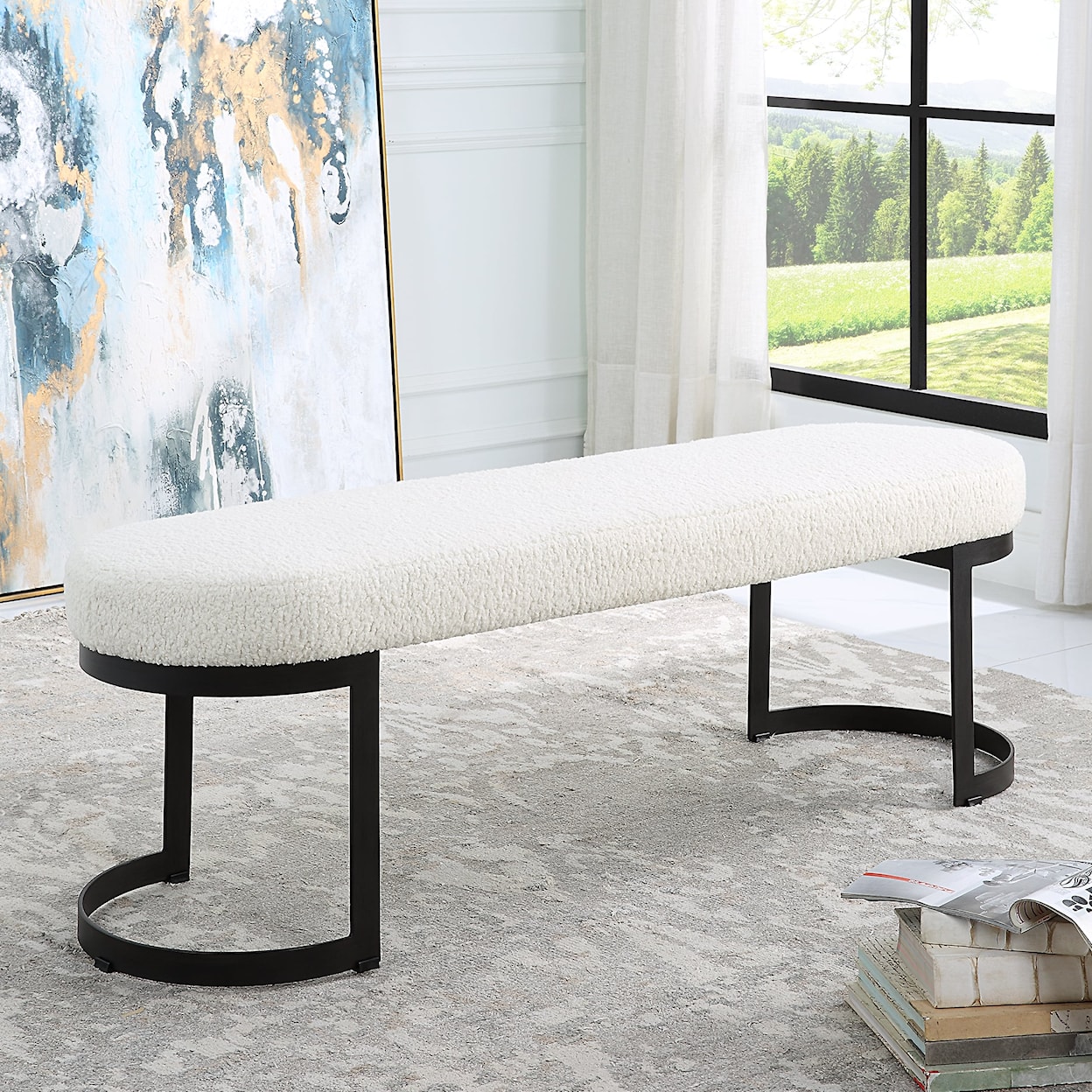 Uttermost Infinity Infinity Black Bench