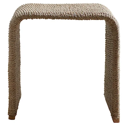 Coastal Woven Seagrass End Table