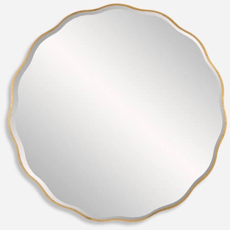 Aneta Large Gold Round Mirror