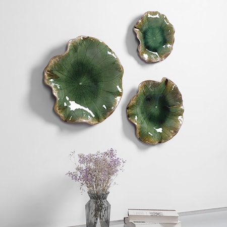 Abella Green Ceramic Wall Decor