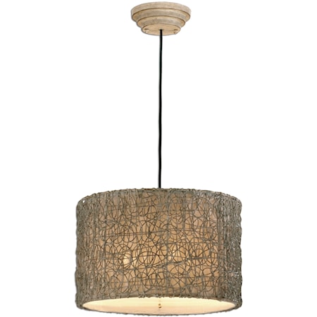 Knotted Rattan 3 Light Hanging Shade