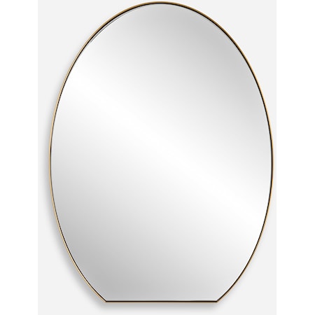 Cabell Brass Oval Mirror