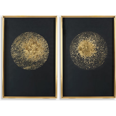 Gold Rondure Framed Prints S/2