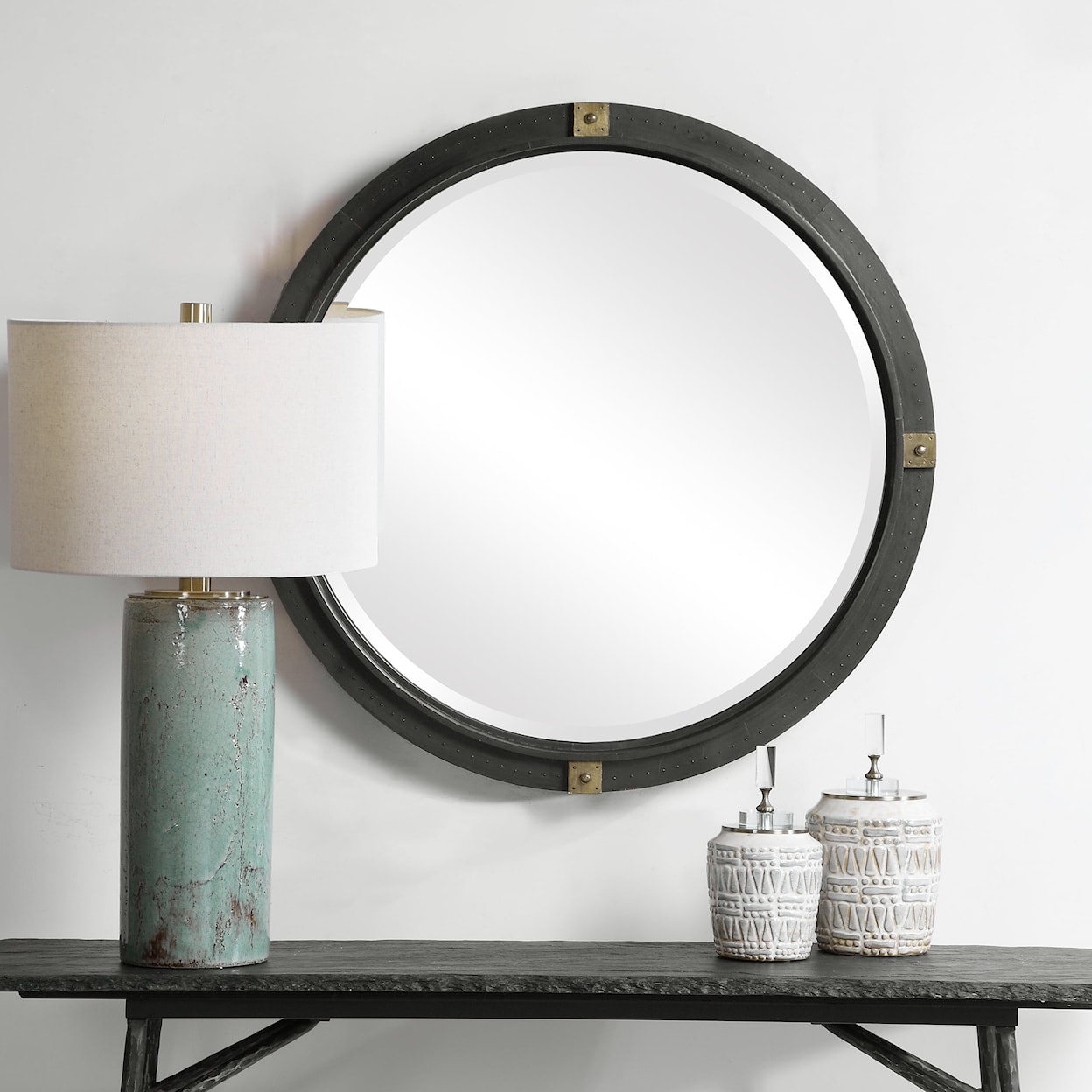 Uttermost Mirrors - Round Tull Industrial Round Mirror
