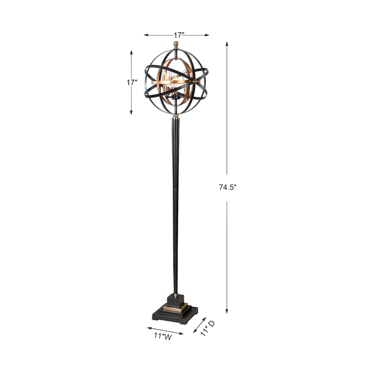 Uttermost Floor Lamps Rondure Sphere Floor Lamp