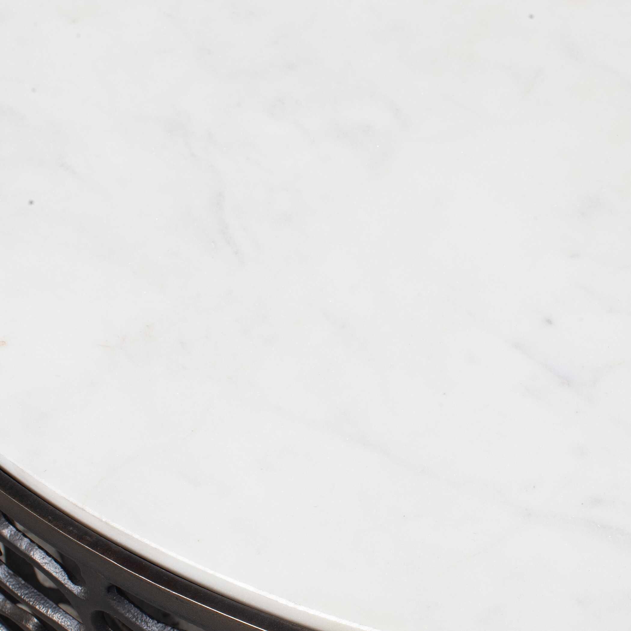 Sabena White Marble Outdoor Coffee Table