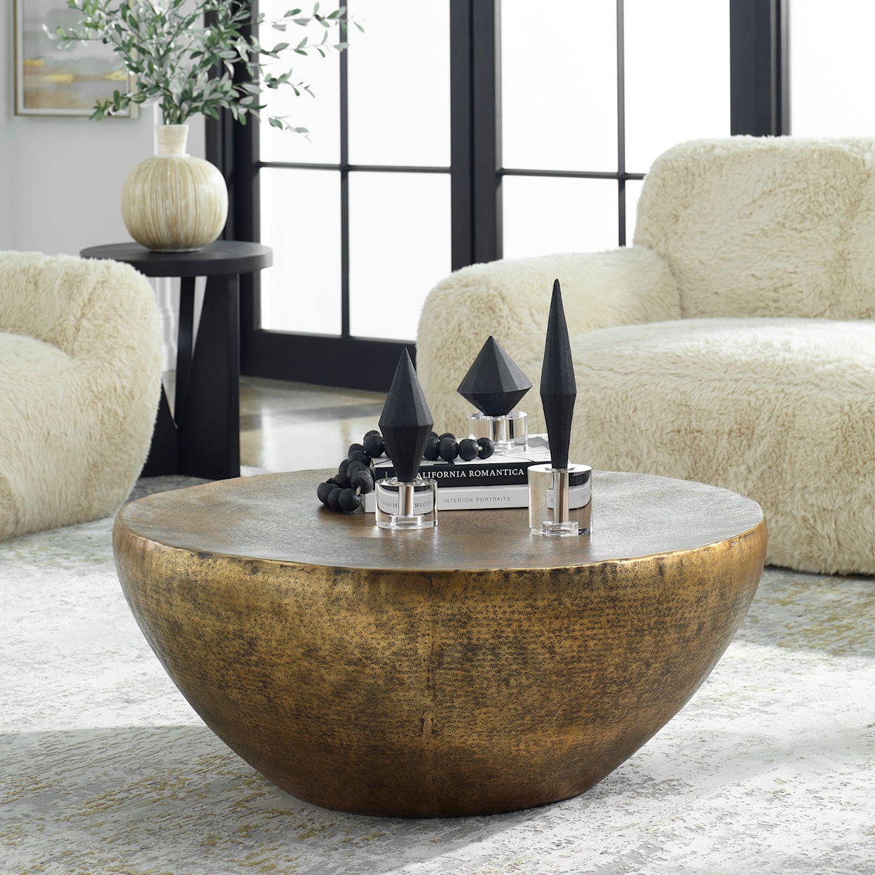 Uttermost Gilded Dome Gilded Dome Gold Coffee Table