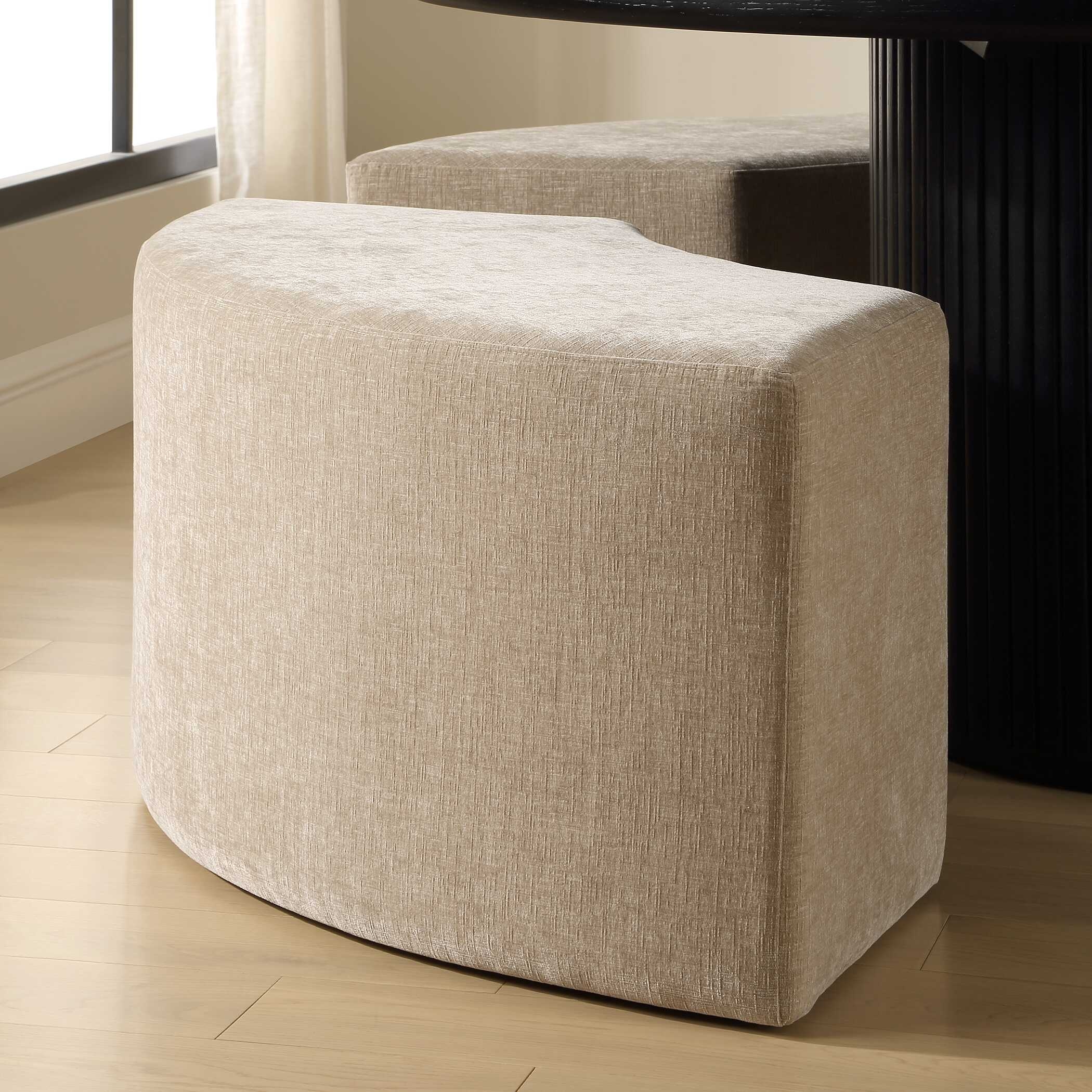 Uttermost Khai Khai Rounded Plush Dining Bench