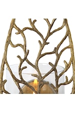 Uttermost Woodland Treasure Contemporary Aged Gold Candle Sconce