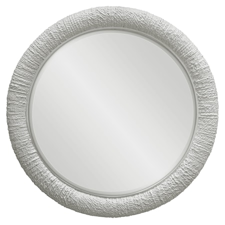 Mariner White Round Mirror