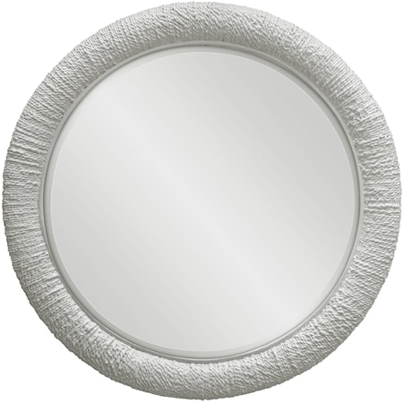 Mariner White Round Mirror