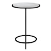 Uttermost Twofold White Marble Accent Table