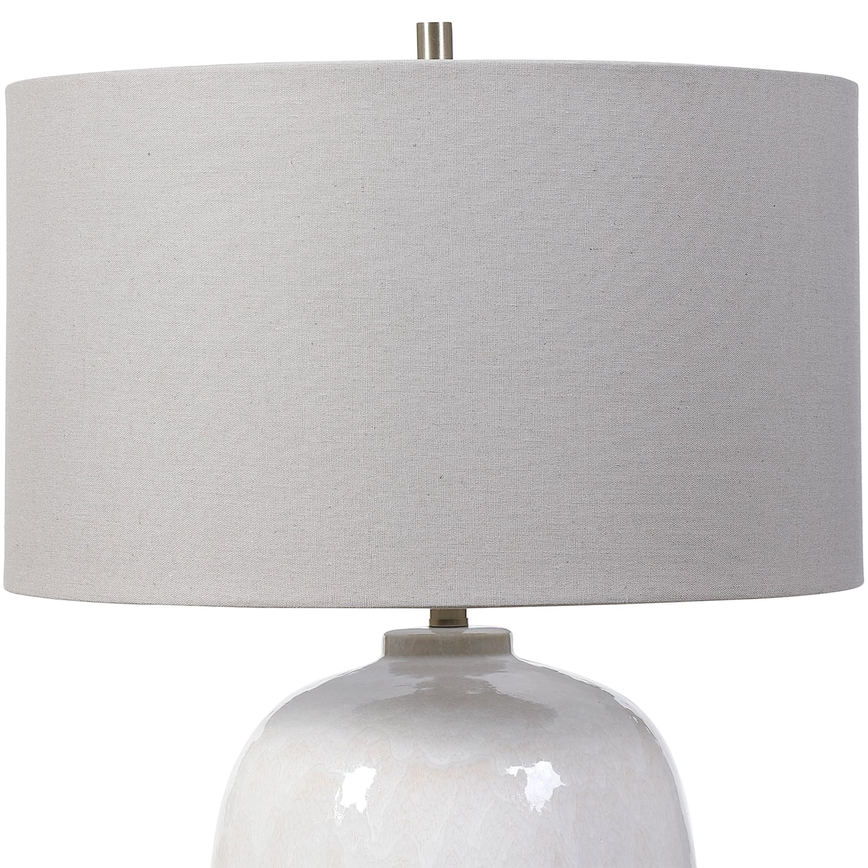 Uttermost Table Lamps Winterscape White Glaze Table Lamp