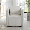 Uttermost Corben Corben White Swivel Armchair