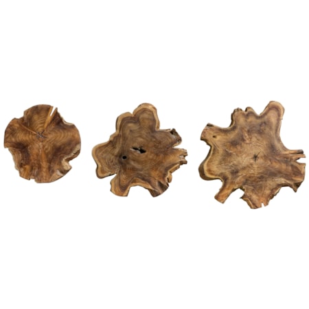 Kalani Teak Wall Art (Set of 3)
