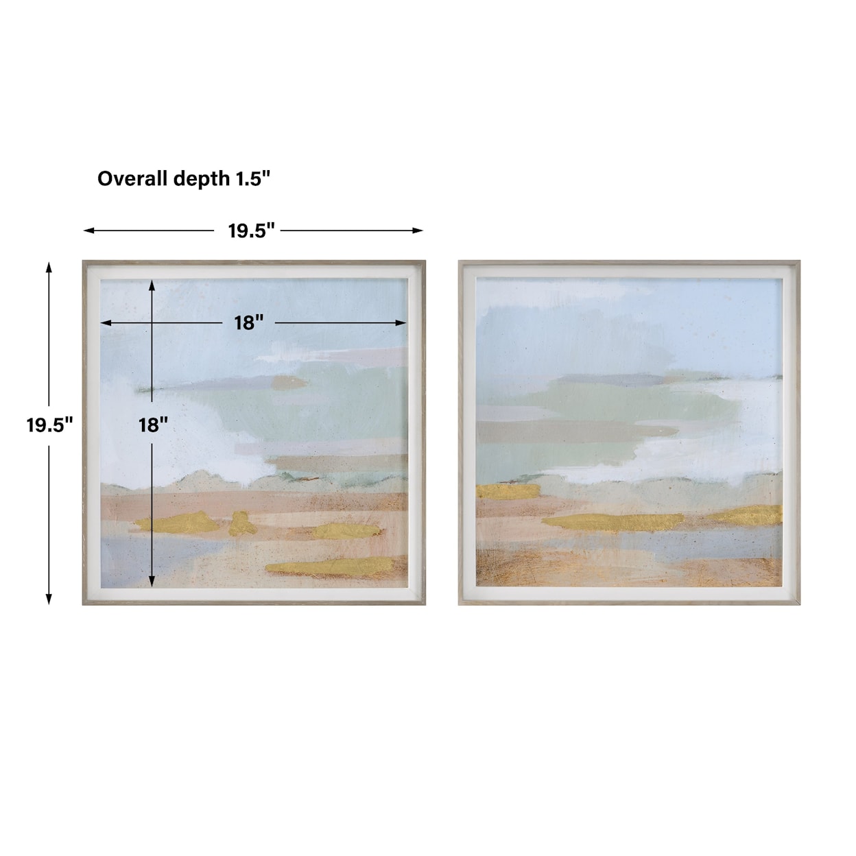Uttermost Abstract Coastline Abstract Coastline Framed Prints S/2