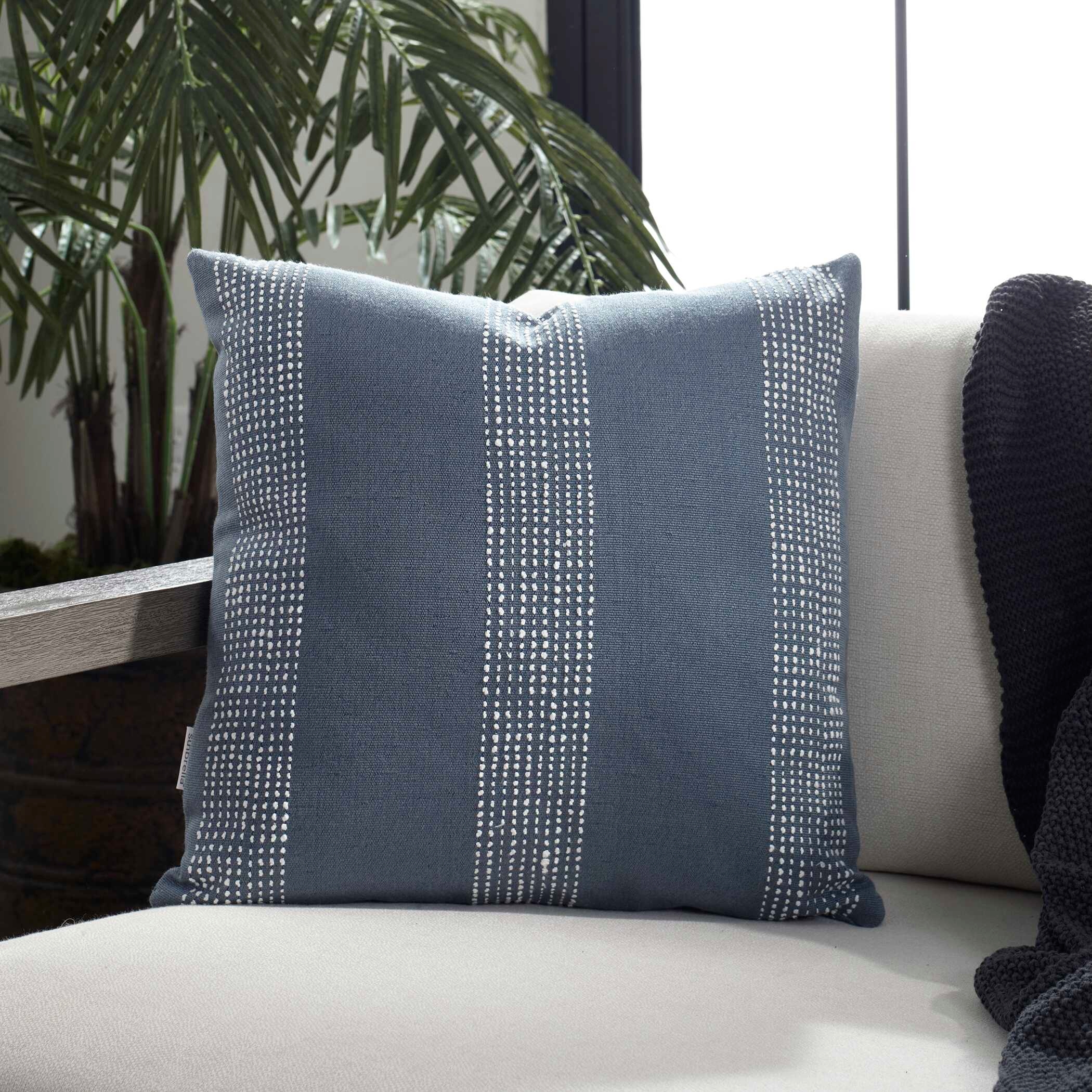 Uttermost Caper Caper Slate Blue Outdoor Pillow
