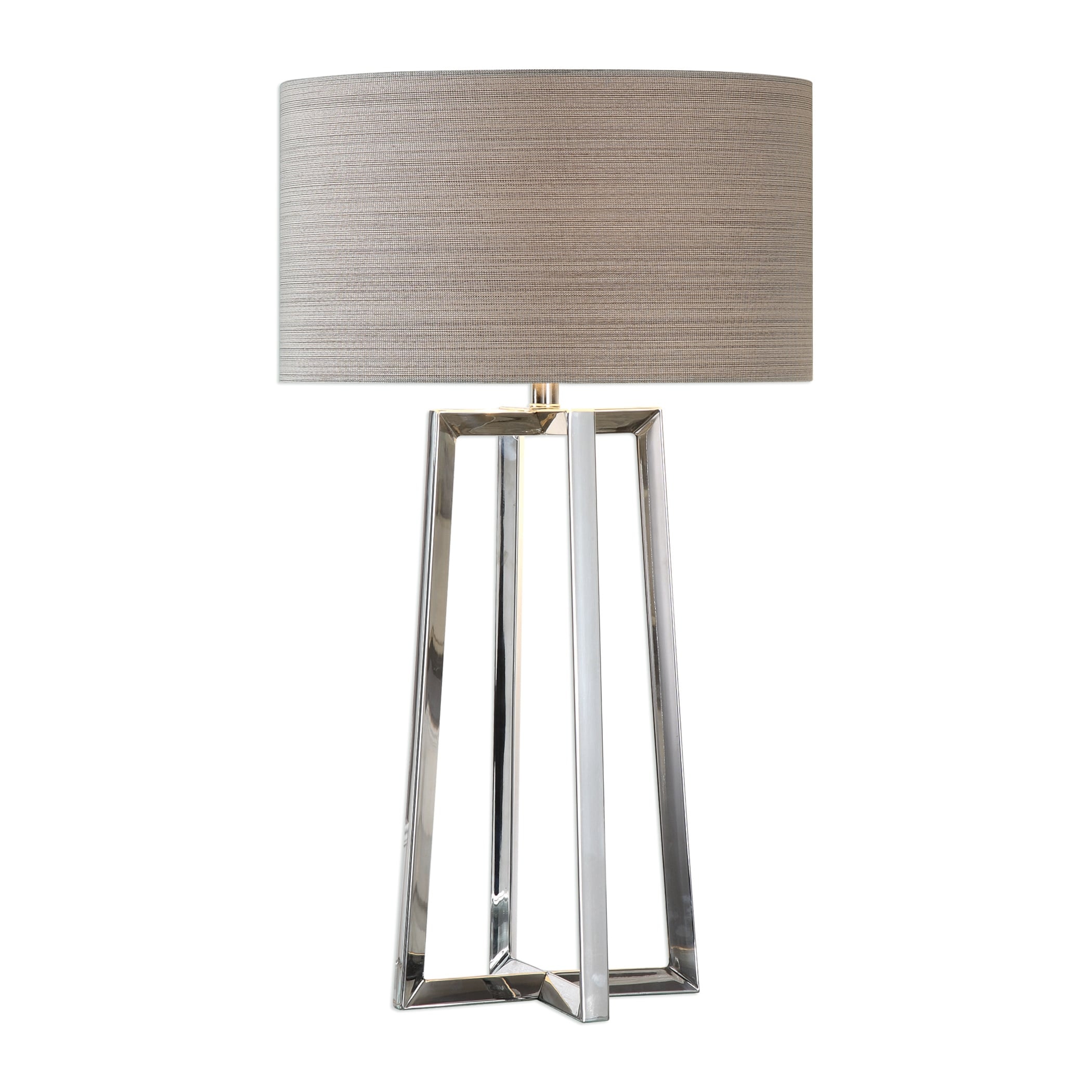Uttermost Table Lamps 27573-1 Keokee Stainless Steel Table Lamp Upper  Room Home Furnishings Lamp Table Lamp
