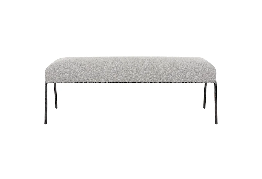 Jacobsen Jacobsen Modern Gray Bench by Uttermost at Esprit Decor Home Furnishings