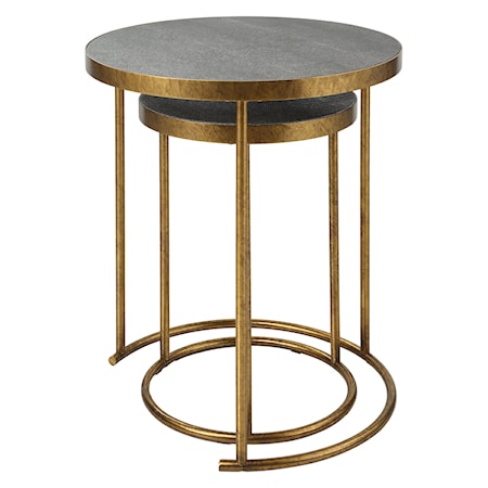 Aragon Brass Nesting Tables