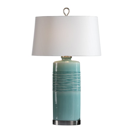 Rila Distressed Teal Table Lamp