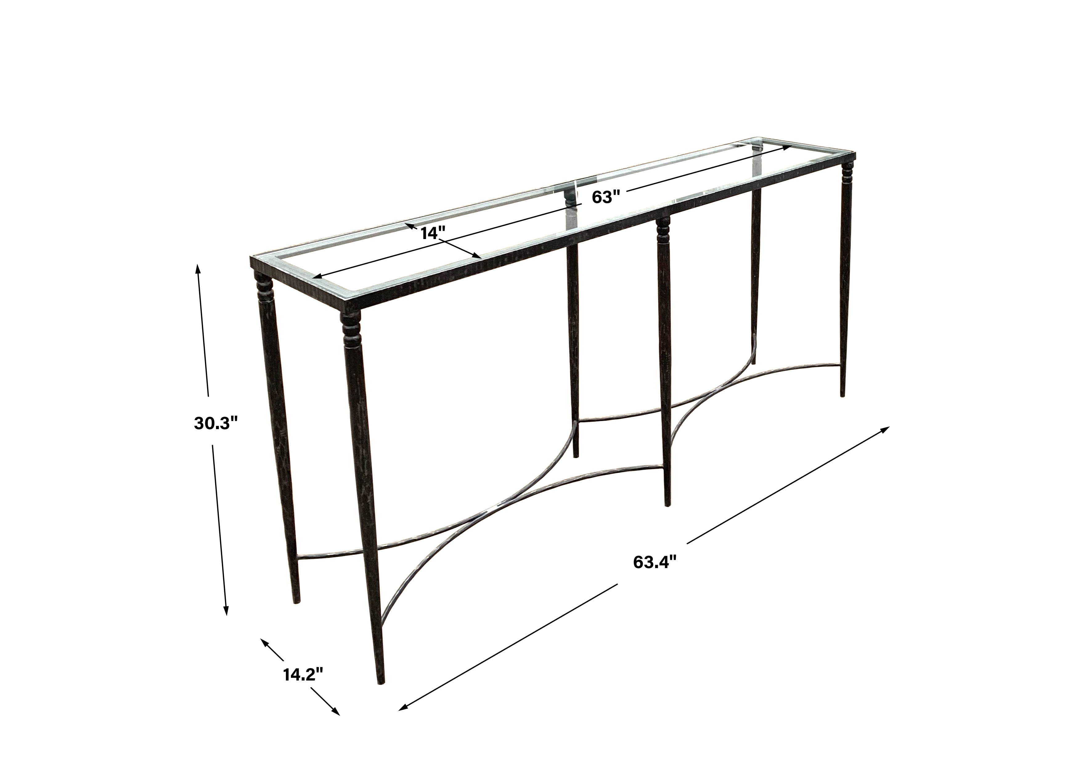 Uttermost Washington Console Table with Glass Top