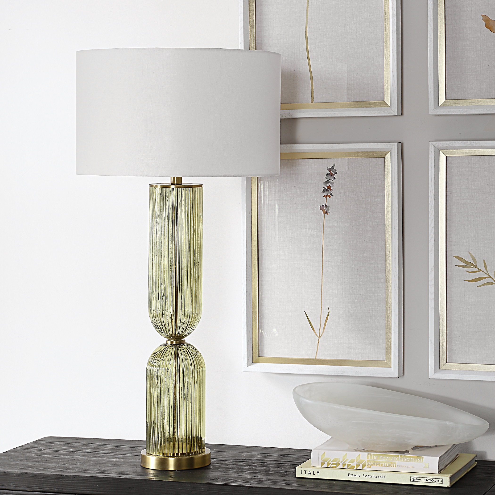 Uttermost Mirah Mirah Olive Glass Table Lamp