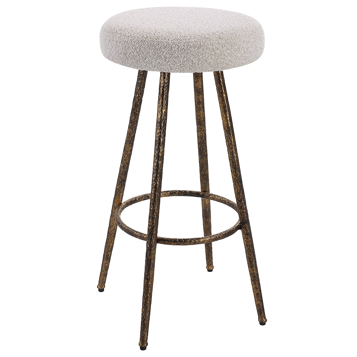 Uttermost Braven Braven White Fabric Counter Stool