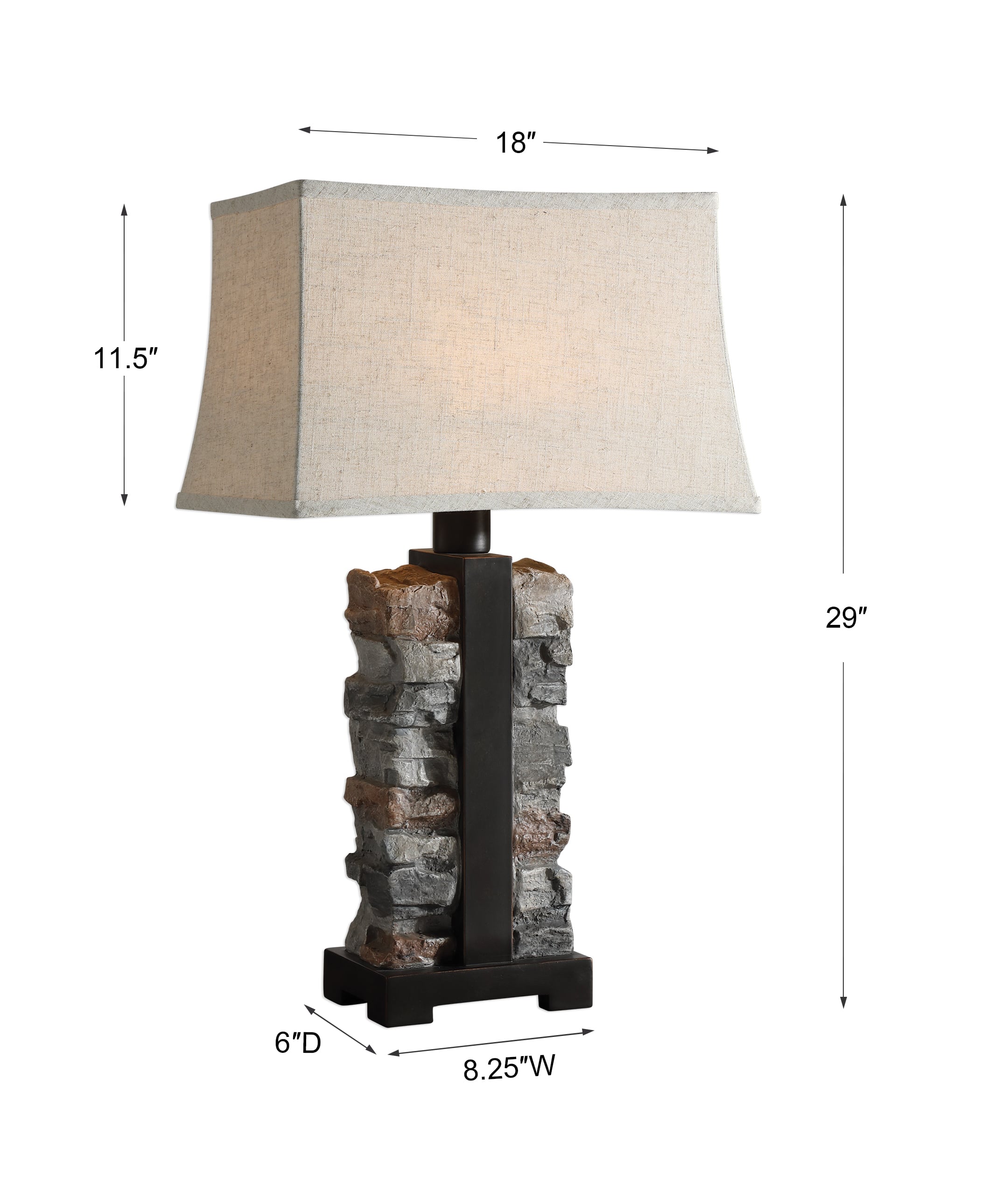 Uttermost Table Lamps Kodiak Stacked Stone Lamp