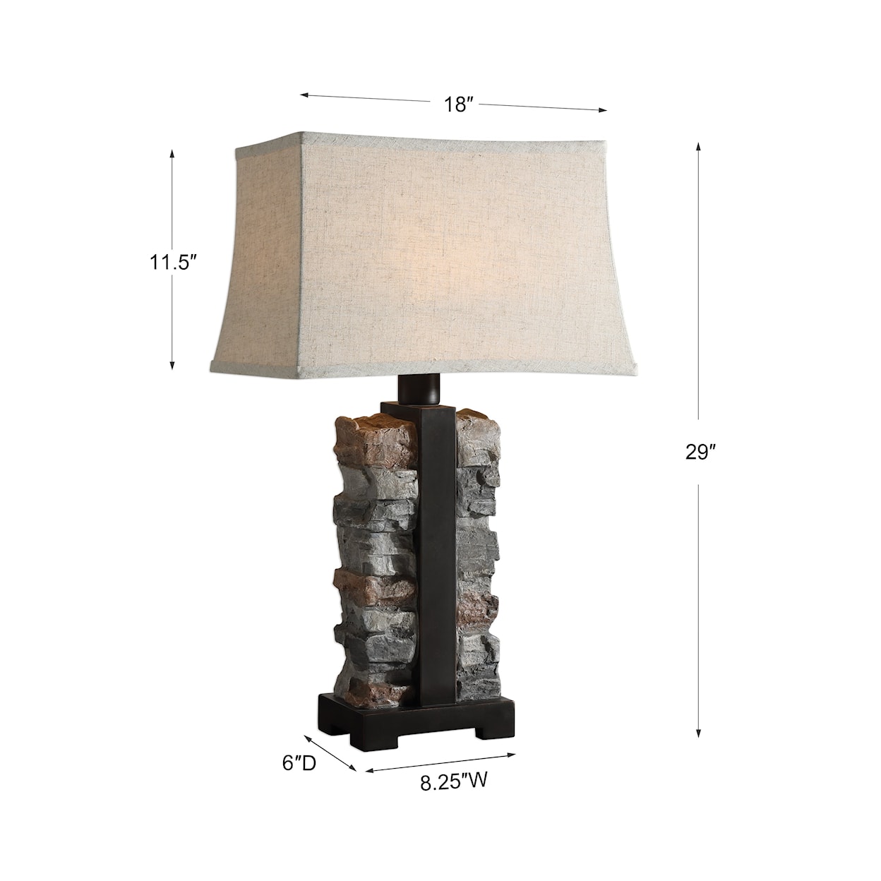 Uttermost Table Lamps Kodiak Stacked Stone Lamp