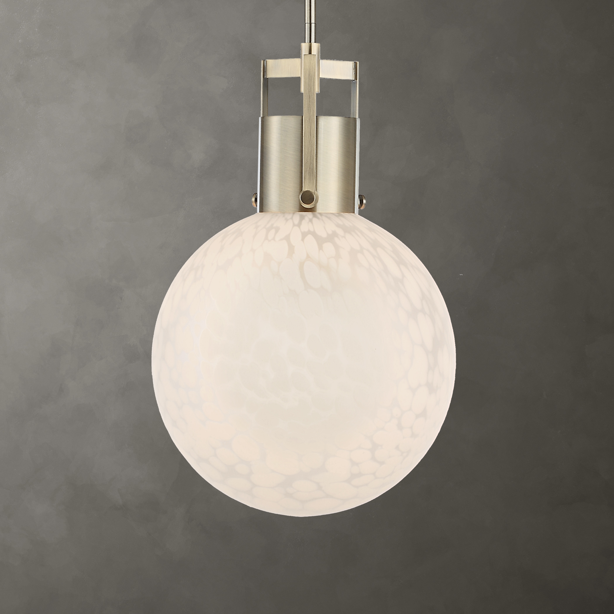 Uttermost Huch Huch 1 Light White Glass Pendant