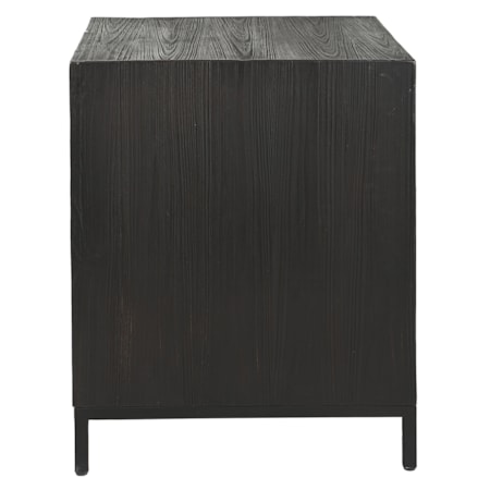 Geometric End Table with Storage